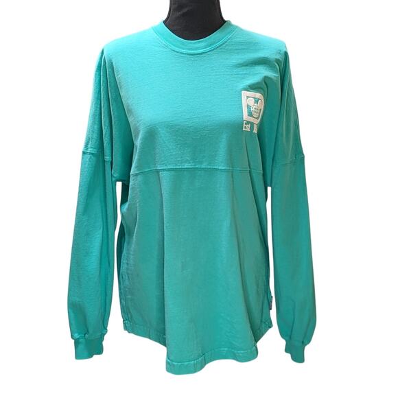 Walt Disney World Spirit Jersey Green White Logo Disney Parks Adult Size Small - Picture 4 of 16